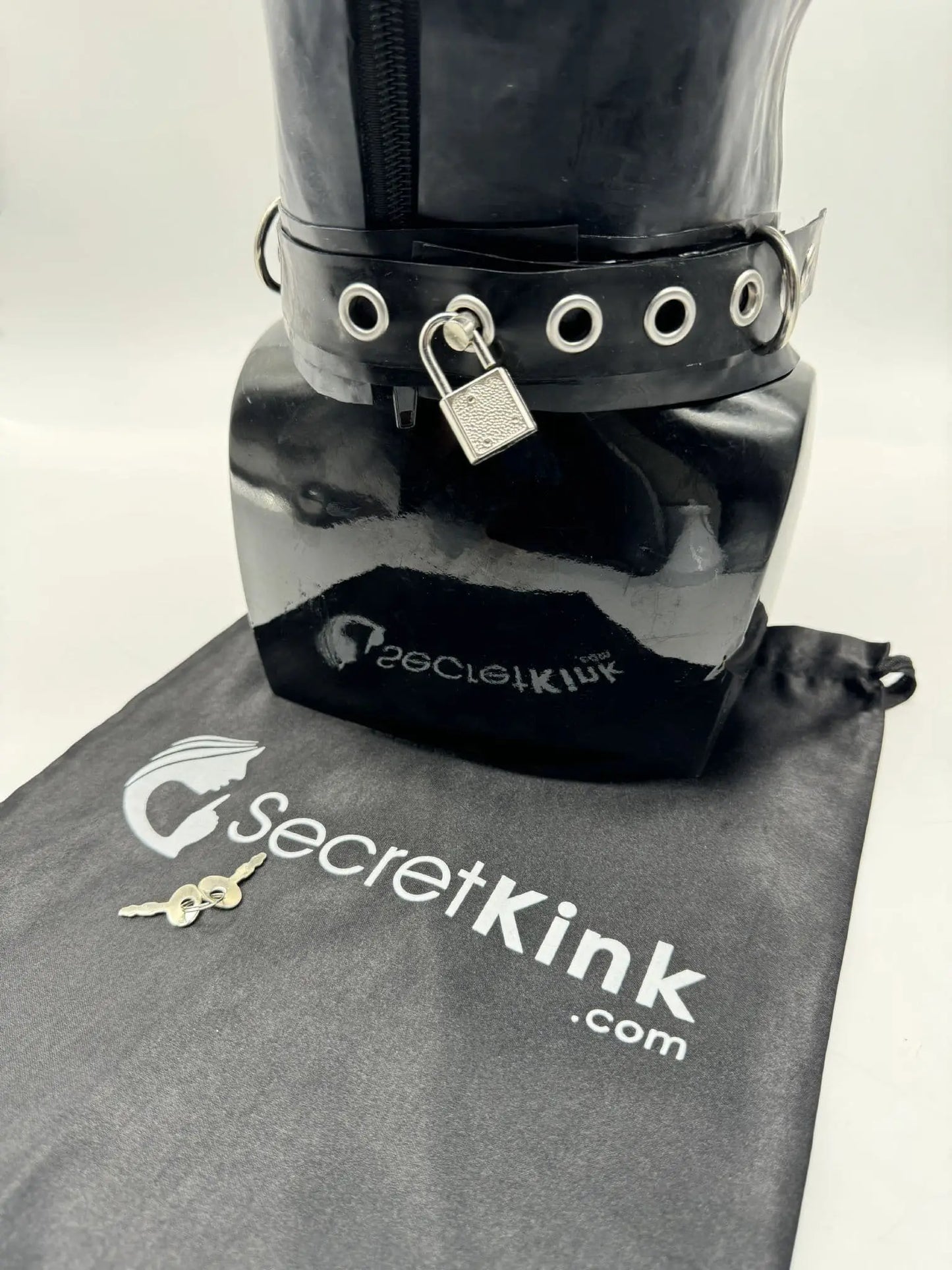 Extra Thick Heavy Latex Puppy Hood (K9 German Shepherd Style includes Padlock Collar)