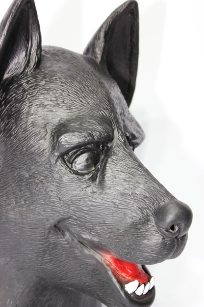Black Rubber Textured Puppy Hood l Large Size l German Shepherd K9 Style