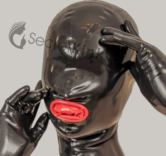 Handmade Latex Hood (with Mouth Condom Sheath)
