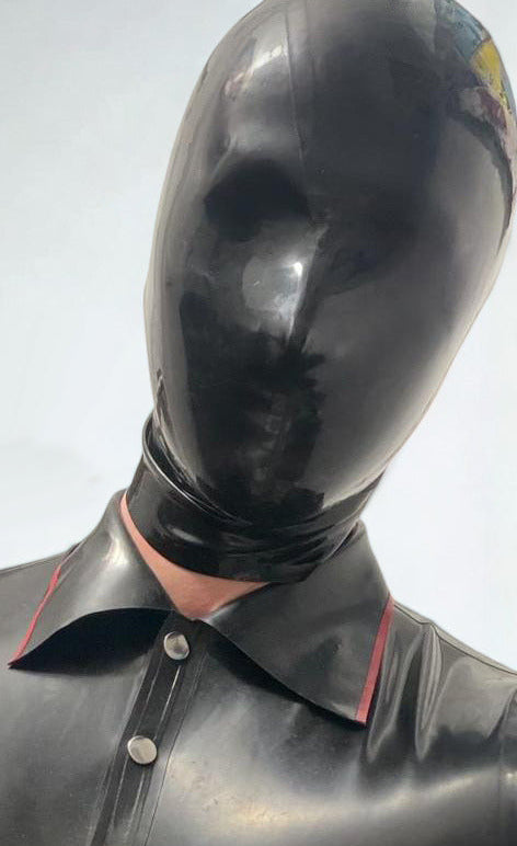 Premium Handmade Blackout Latex Hood | Mask for Cosplay & Clubwear