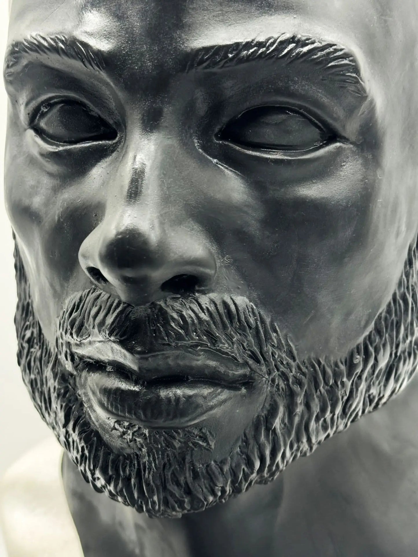 Heavy Masculine Rubber Hood with Beard Design