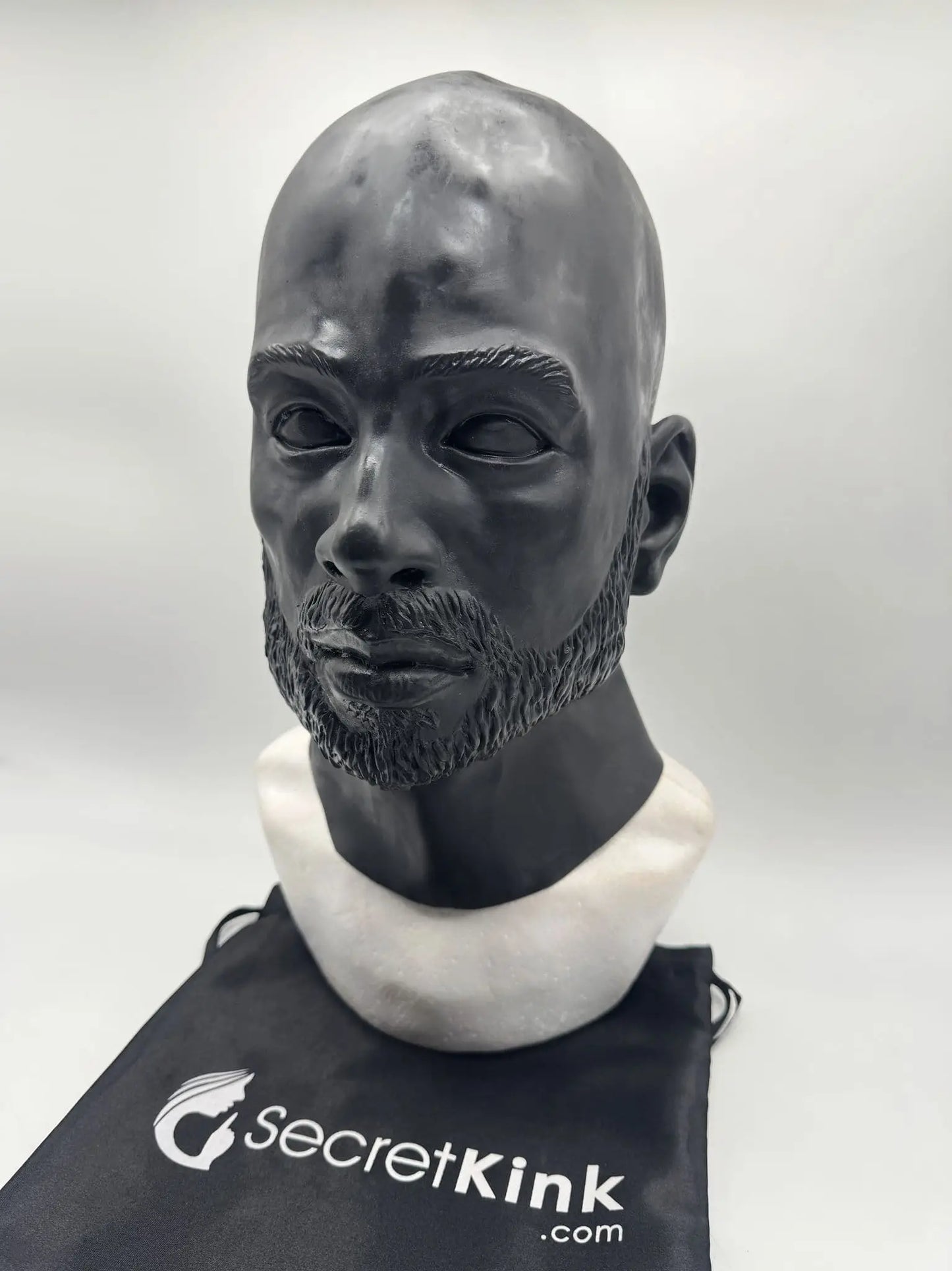 Heavy Masculine Rubber Hood with Beard Design