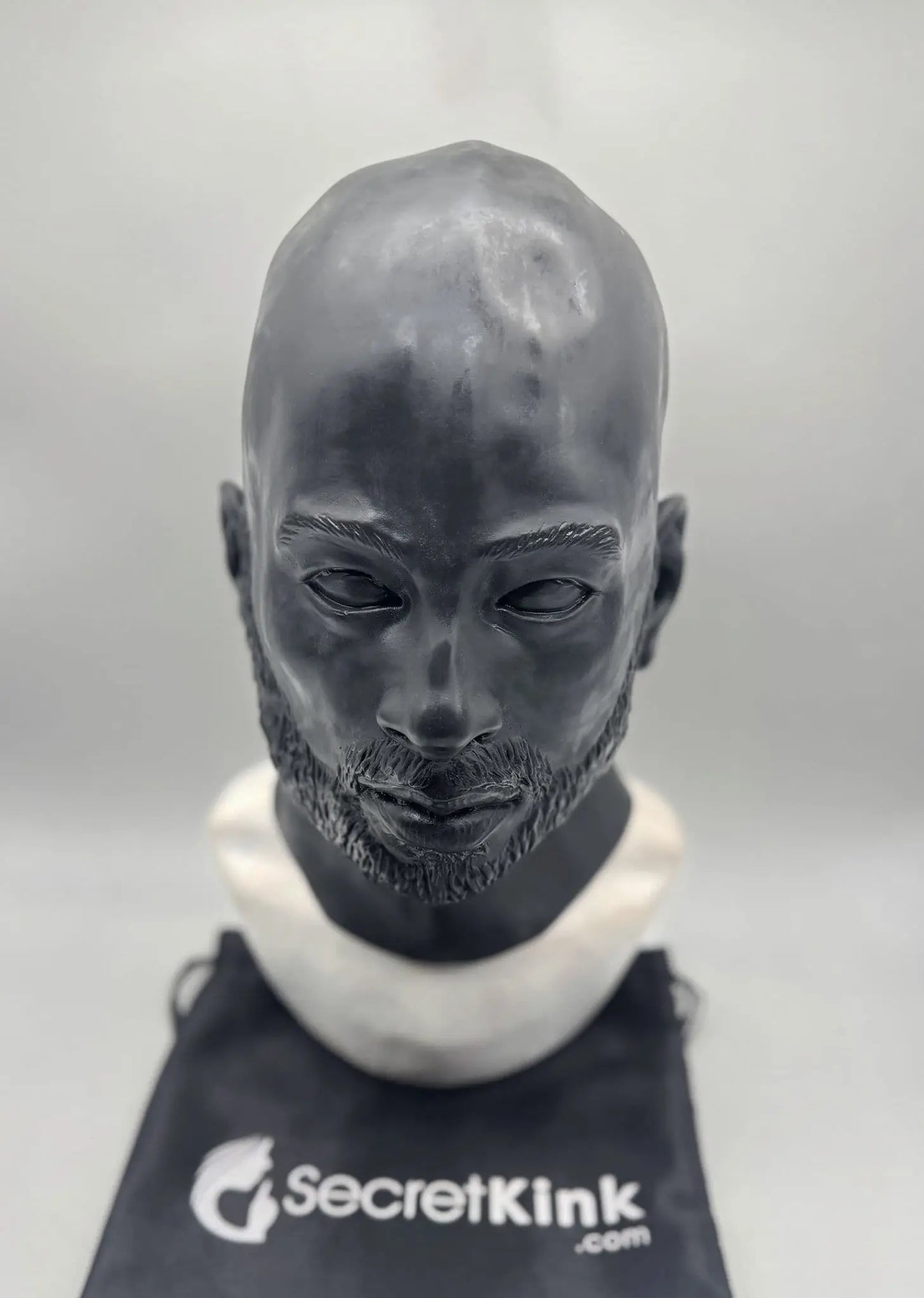 Heavy Masculine Rubber Hood with Beard Design