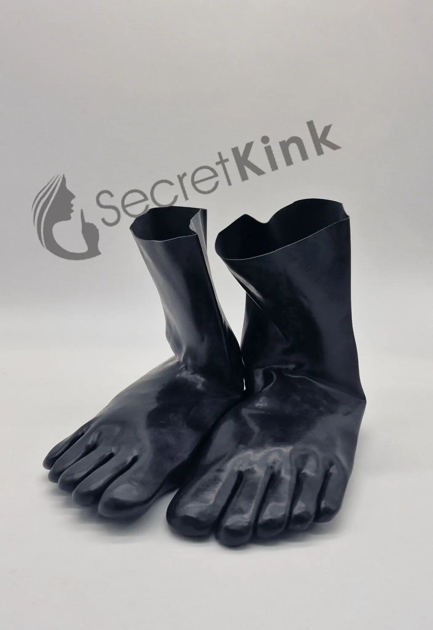 Black Latex Toe Socks