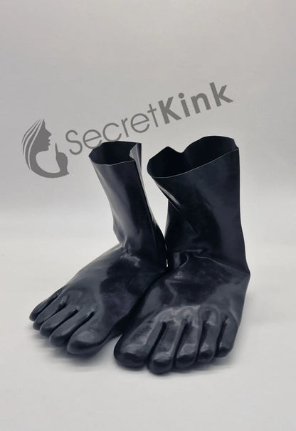 Black Latex Toe Socks