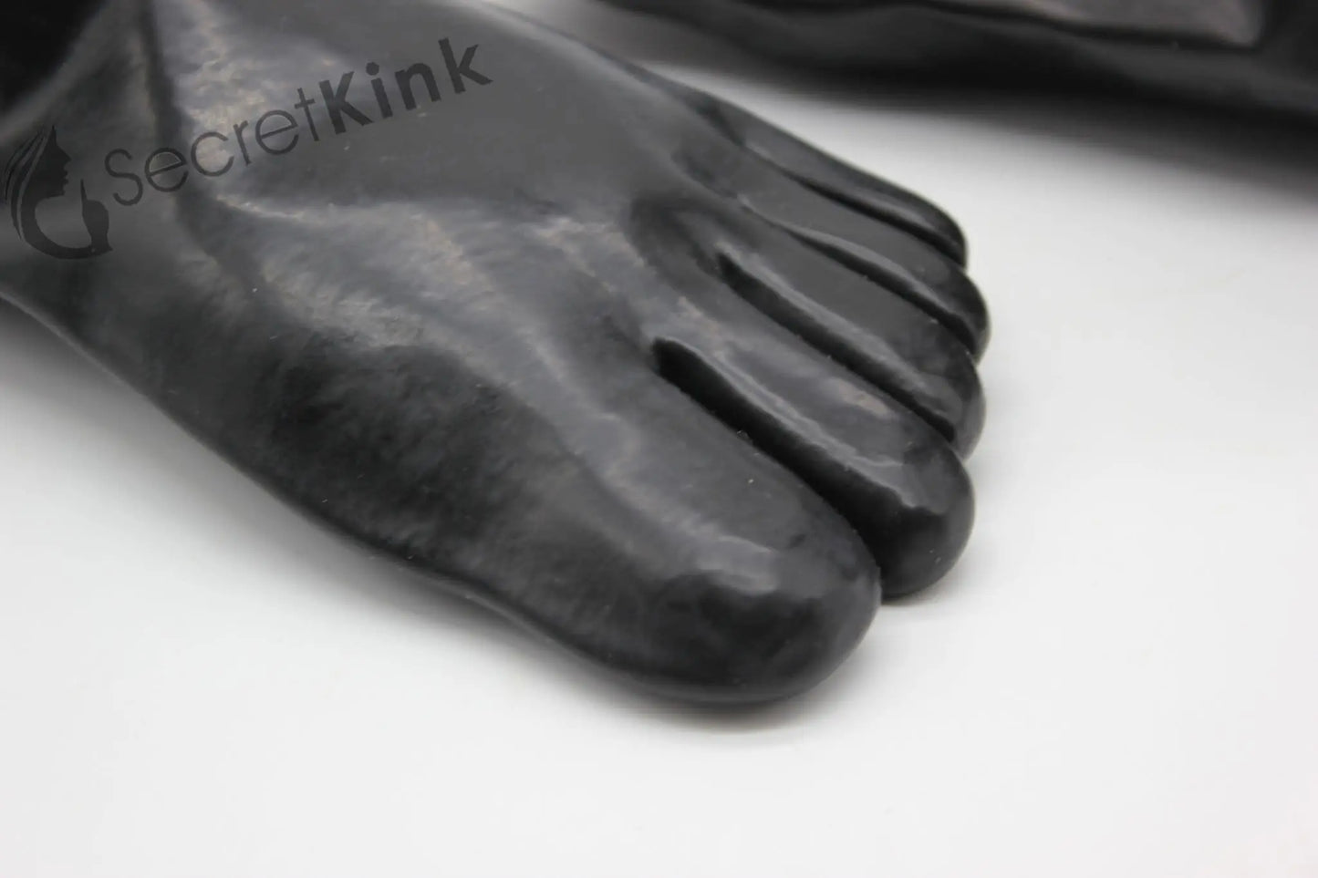 Black Latex Toe Socks