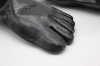 Black Latex Toe Socks