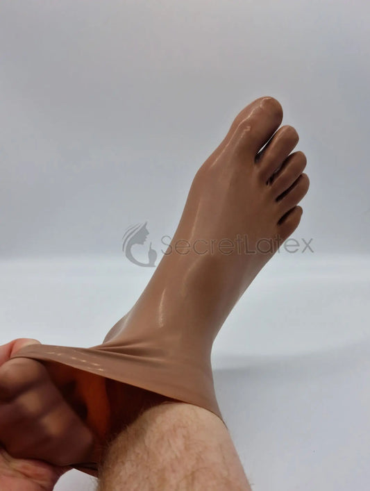 Brown Latex Toe Socks