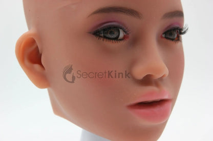 Ultra Realistic Female TPE Sex Doll Head (Light Brown Skin-Tone) - Lilly