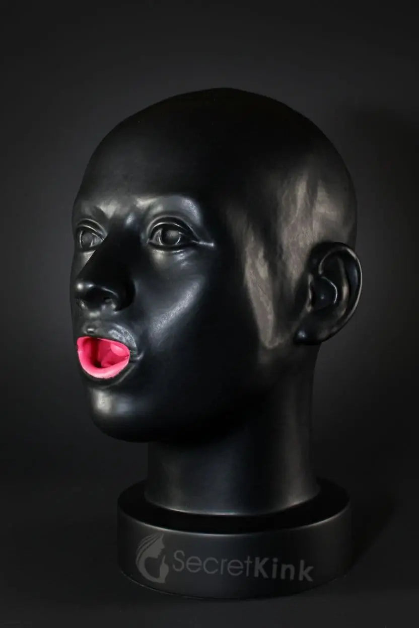 Moulded Latex Feminine Hood (with Mouth Gag and Nose Tubes)