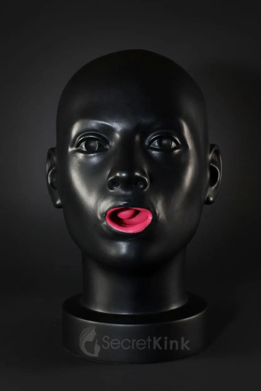 Moulded Latex Feminine Hood (with Mouth Gag and Nose Tubes)
