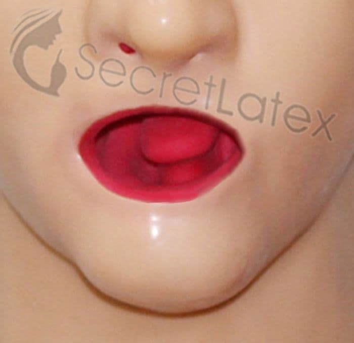 Moulded Latex Rubber Mouth Gag & Nasal Tube Set
