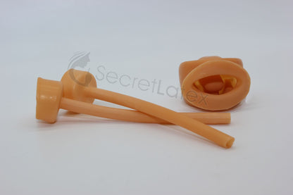 Moulded Latex Rubber Mouth Gag & Nasal Tube Set