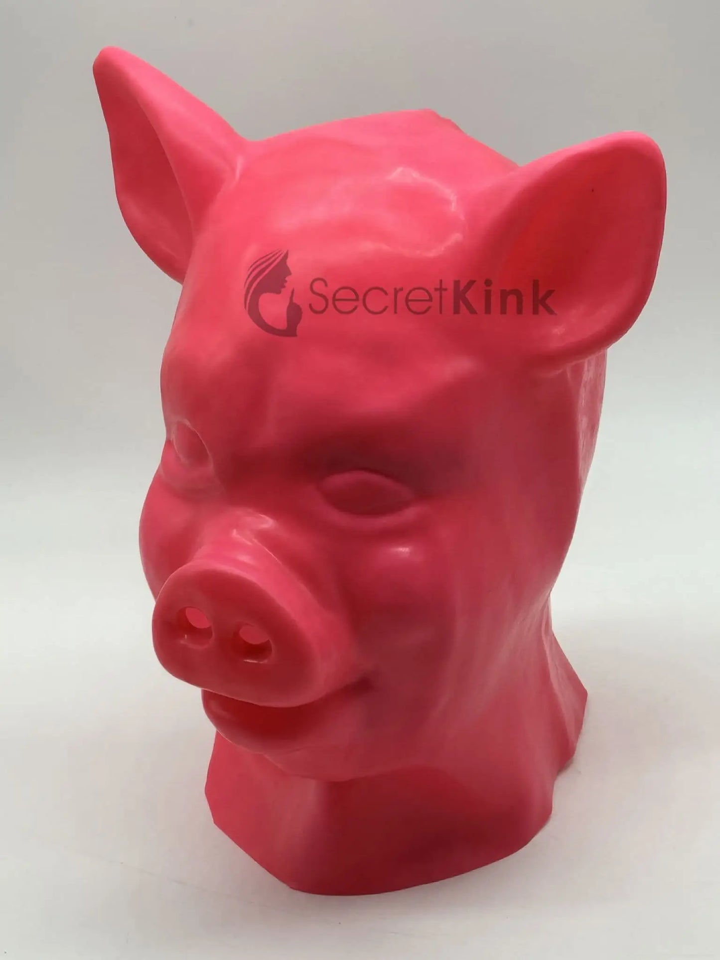 Pink Latex Piglet Hood