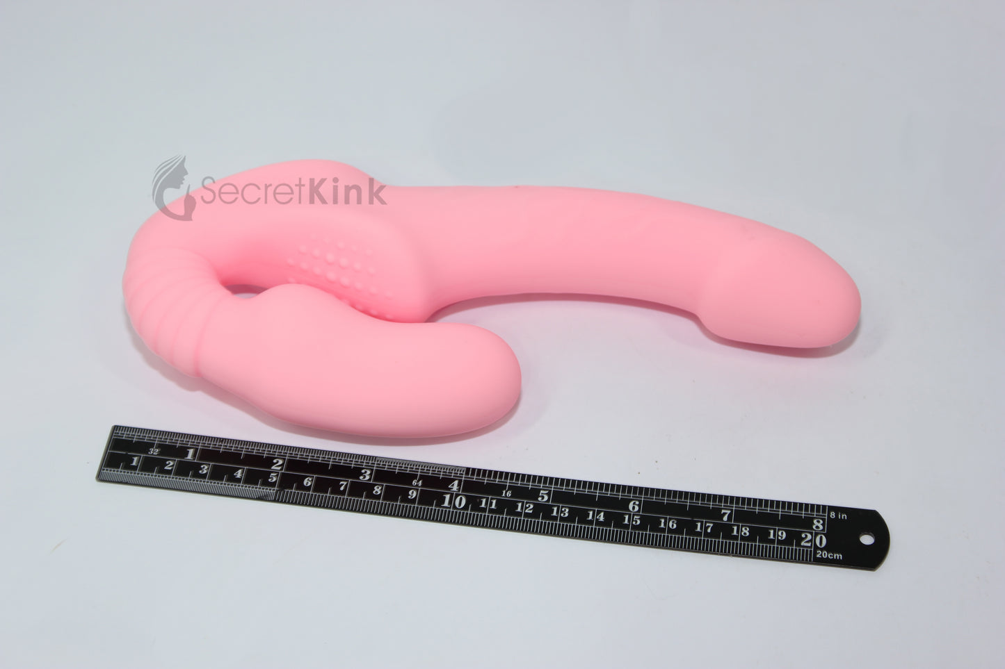 Silicone Strapless Pegging Vibrating Dildo - Double Headed (Waterproof)