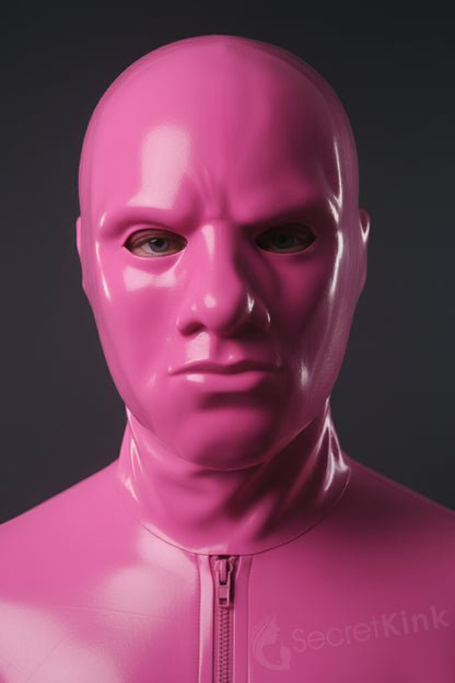 Masculine Pink Latex Hood (Moulded)