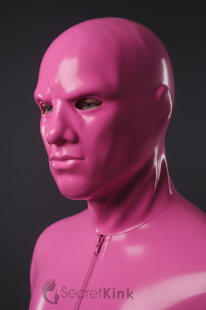 Masculine Pink Latex Hood (Moulded)