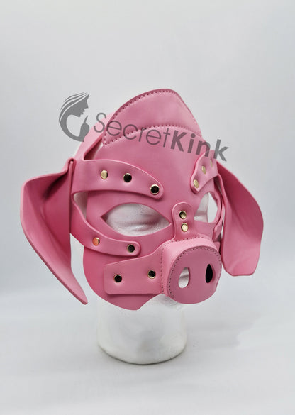 Vegan Leather Pig Masquerade Mask