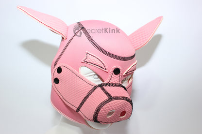 Neoprene Foam Pig Hood - Padded Animal Mask