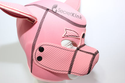 Neoprene Foam Pig Hood - Padded Animal Mask
