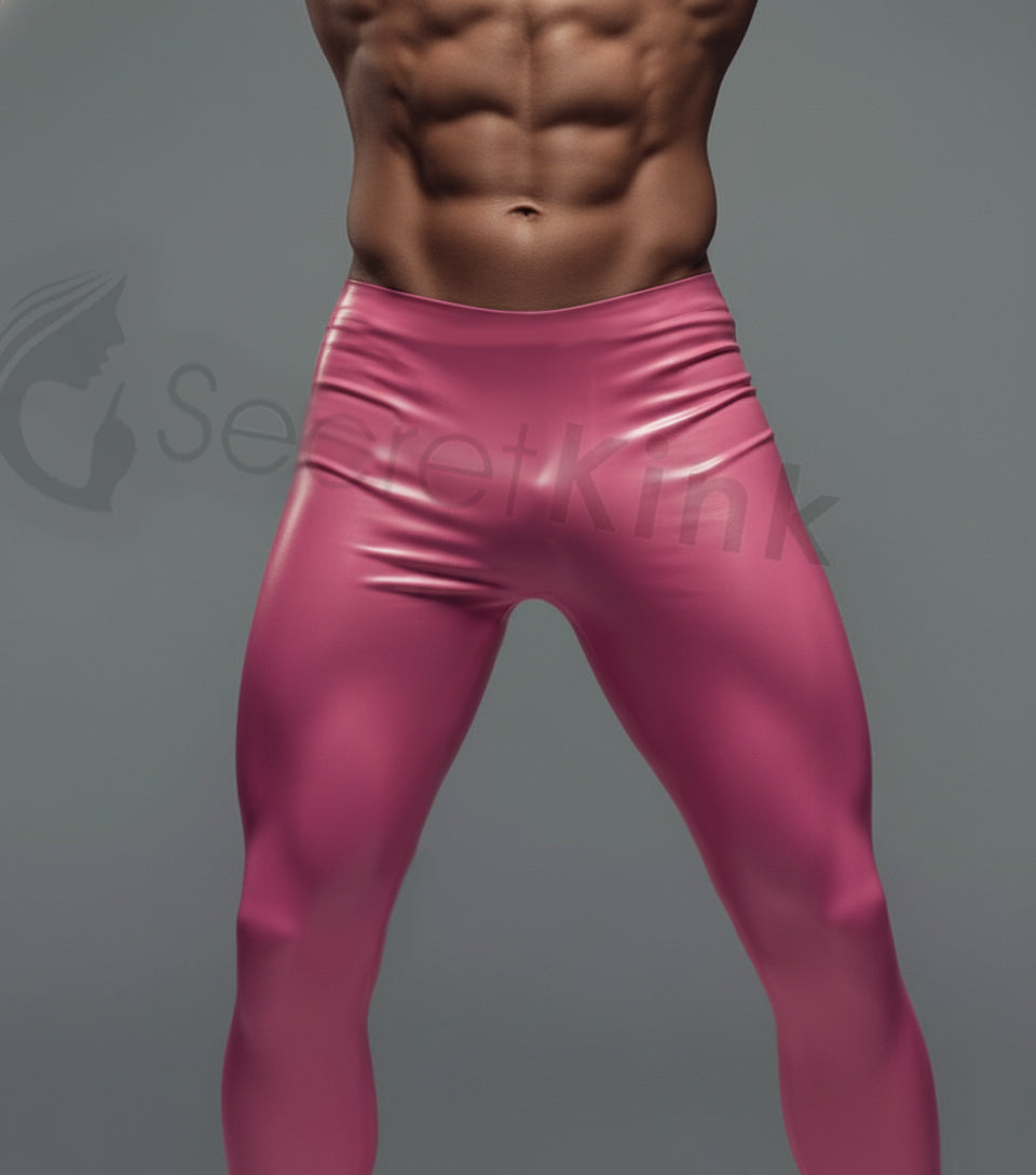 Pink Latex Moulded Trousers Pants