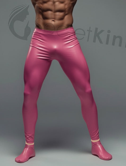 Pink Latex Moulded Trousers Pants
