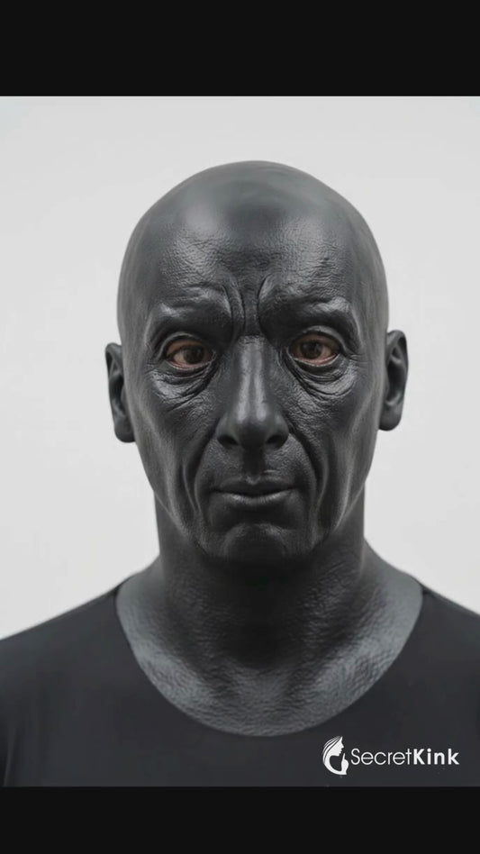 Black Silicone Male Mask Seamless Full Head Expandable Rubber Mask