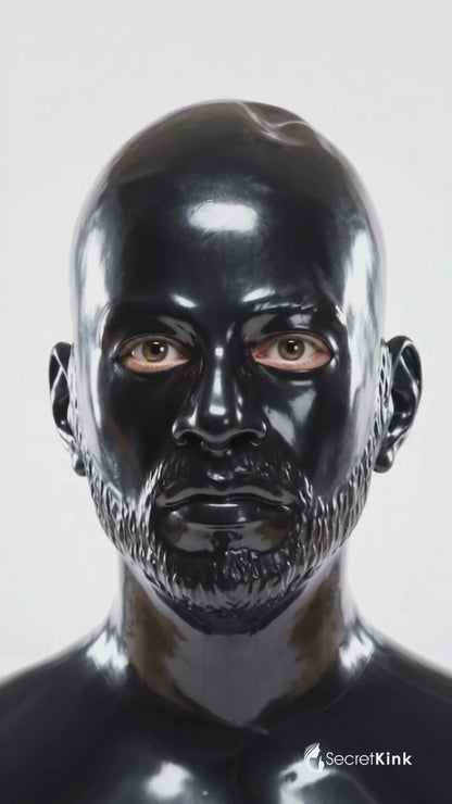 Latex Beard Hood l Moulded Rubber Masculine Detail