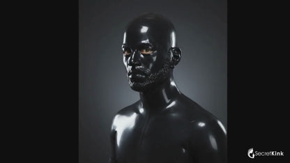 Moulded Masculine Latex Hood with Beard Contour
