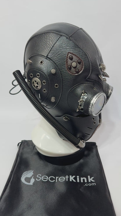 Steampunk Vegan Leather Hood