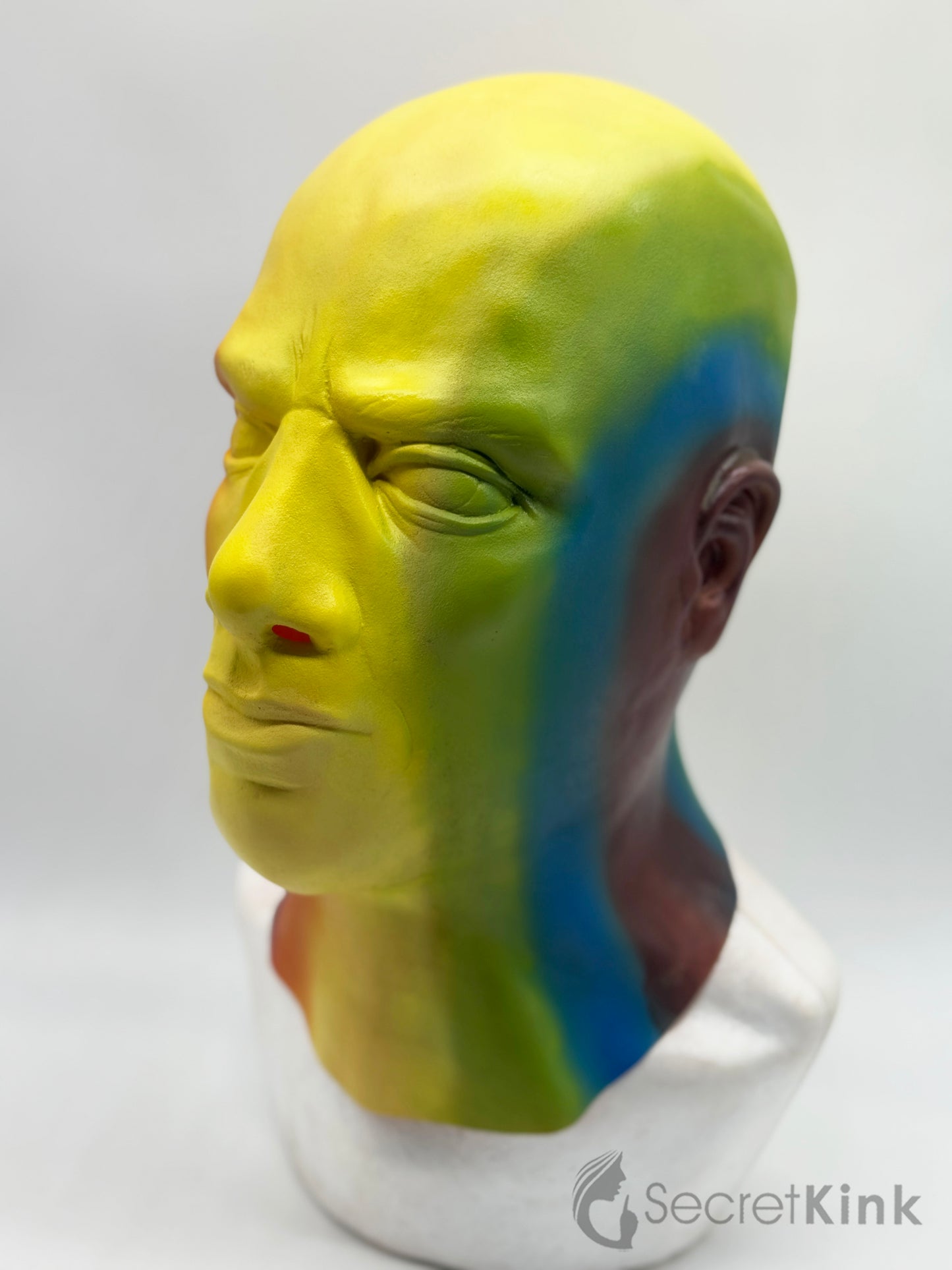 LGBTQ+ Pride Rainbow Gradient Hood Full Head Rubber Mask