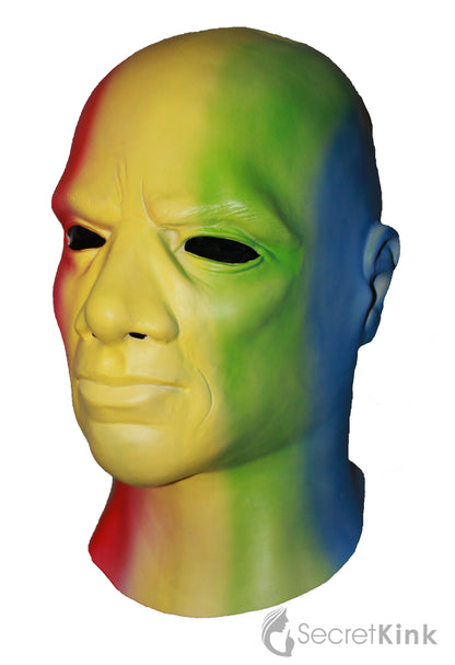 LGBTQ+ Pride Rainbow Gradient Hood Full Head Rubber Mask