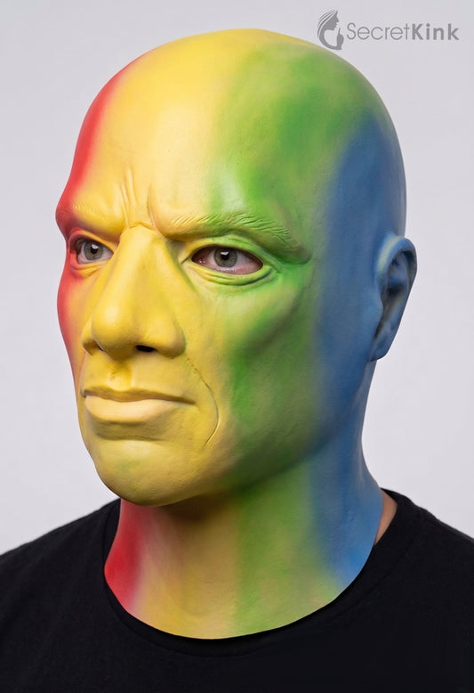 LGBTQ+ Pride Rainbow Gradient Hood Full Head Rubber Mask