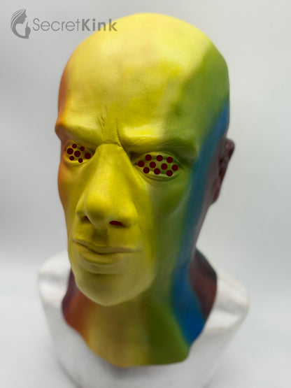 LGBTQ+ Pride Rainbow Gradient Hood Full Head Rubber Mask