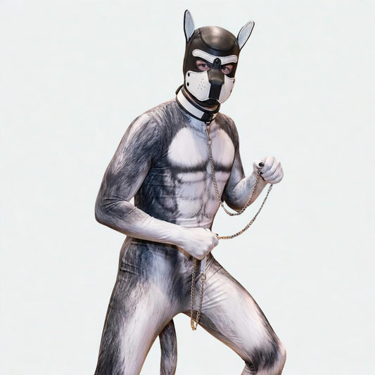 Husky Spandex Puppy Play Full Body Suit