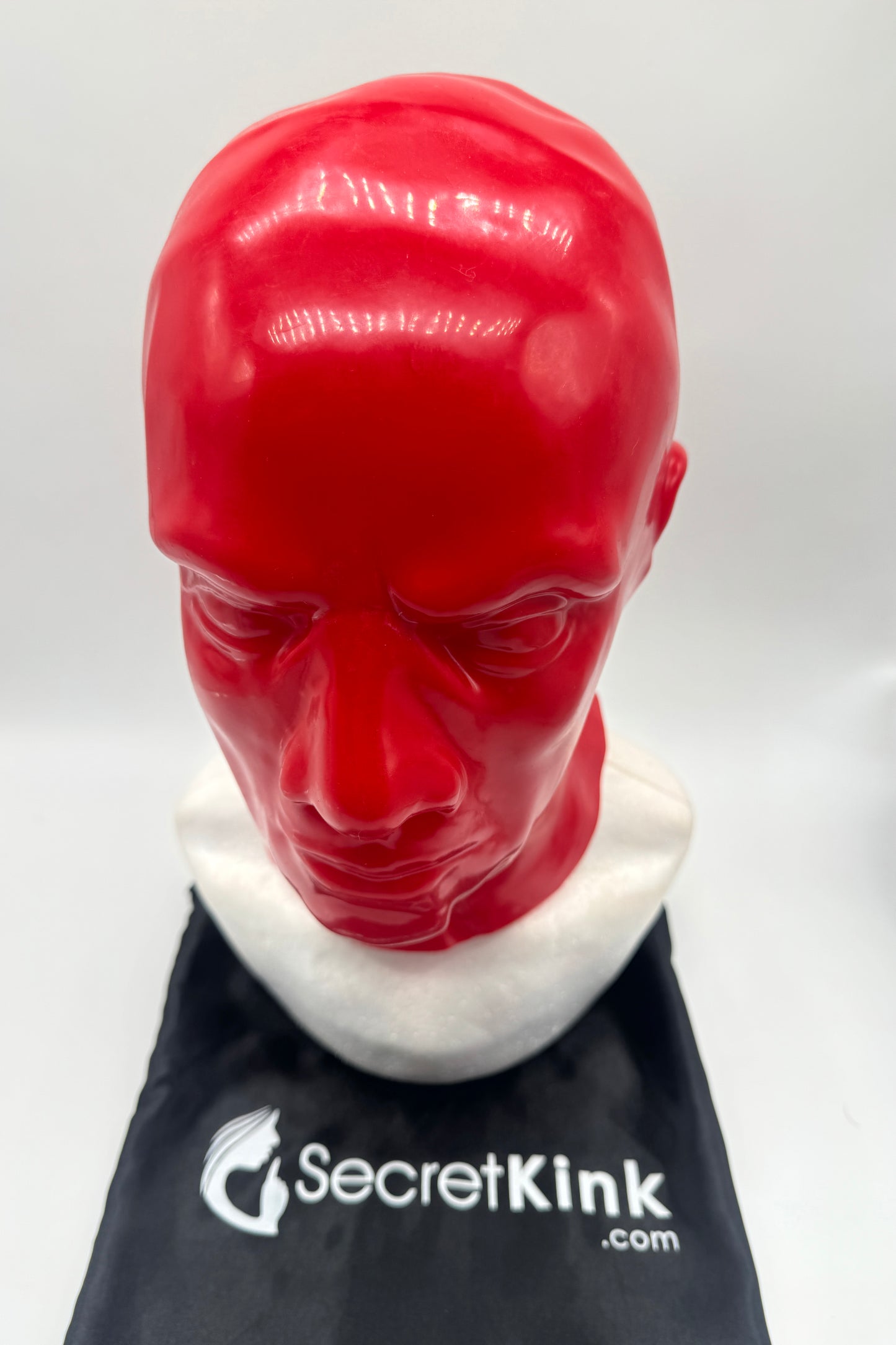 Masculine Red Latex Hood (Moulded)