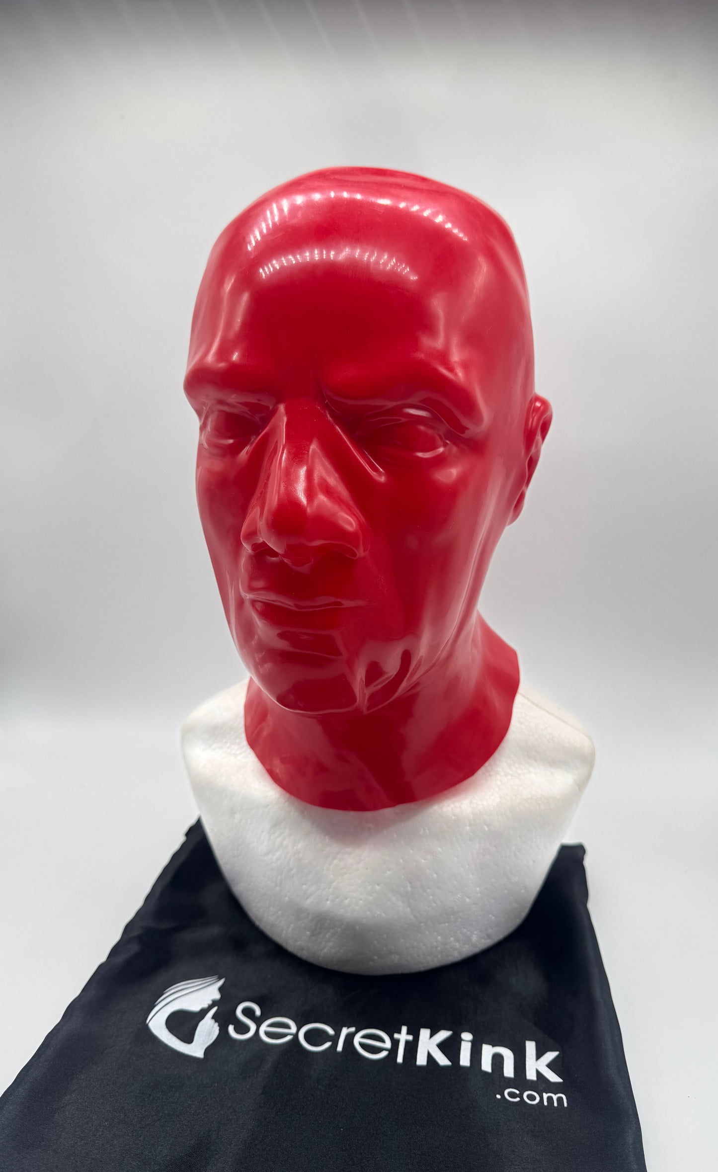 Masculine Red Latex Hood (Moulded)