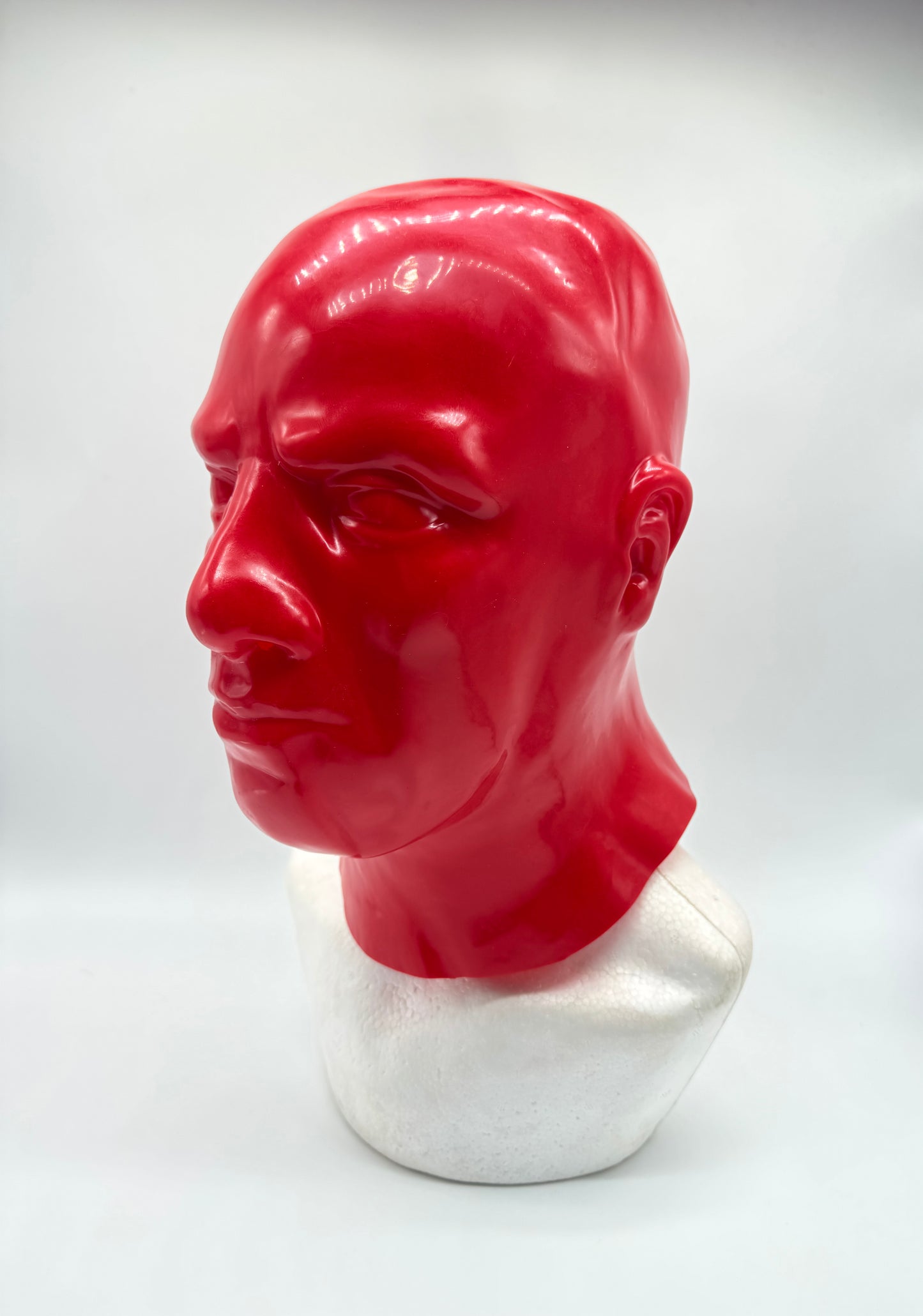 Masculine Red Latex Hood (Moulded)