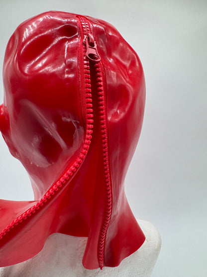 Masculine Red Latex Hood (Moulded)