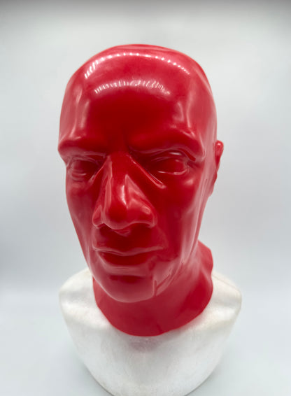 Masculine Red Latex Hood (Moulded)