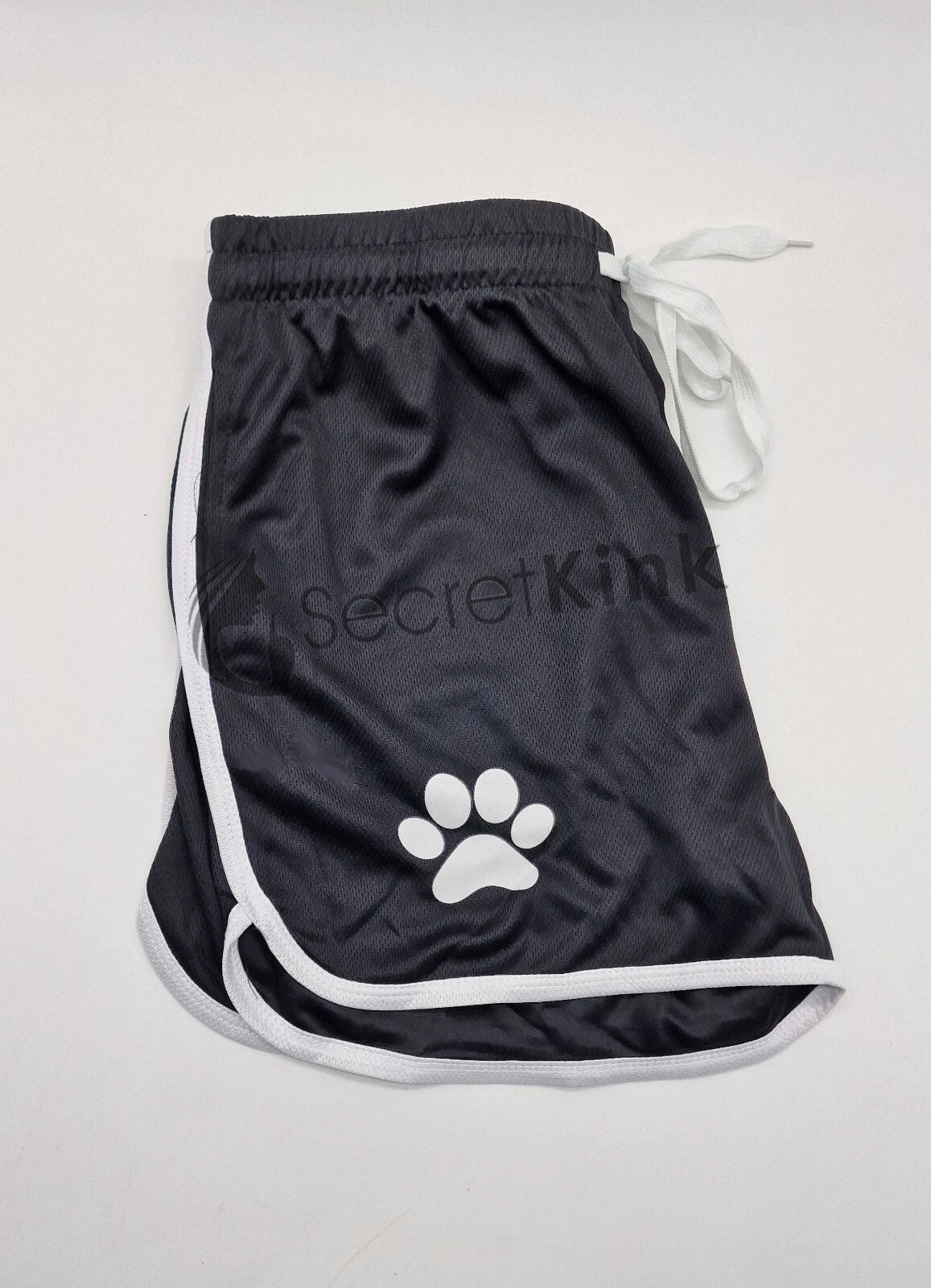 Unisex Mesh Puppy Play Shorts - Paw Print Retro Gym Shorts