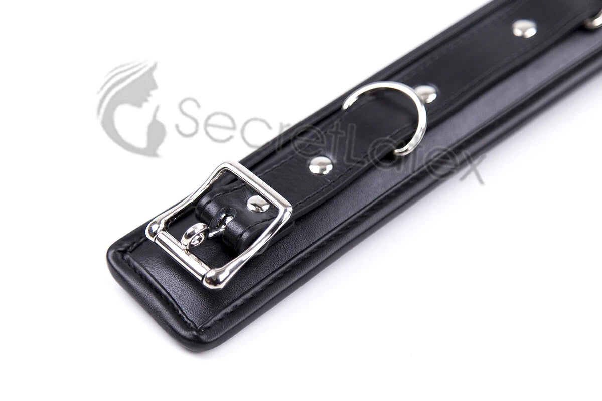 Padded Flexible Padlock Collar with Chain Leash