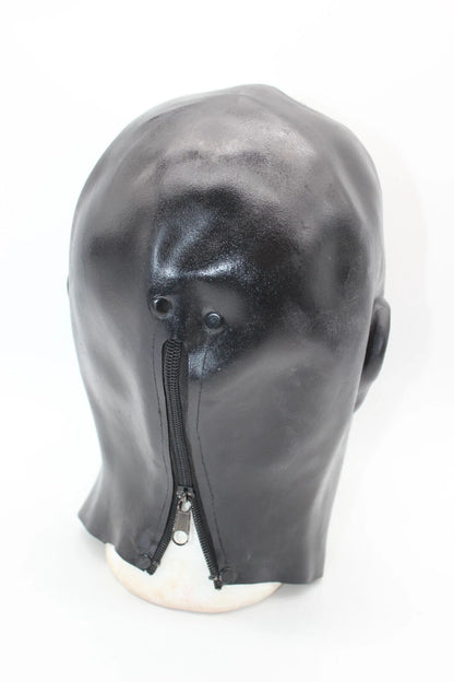 Rubber Masculine Hood l Gag and Nasal Tubes