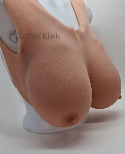 Premium Silicone Breastplate – Realistic Low-Cut Breast Forms