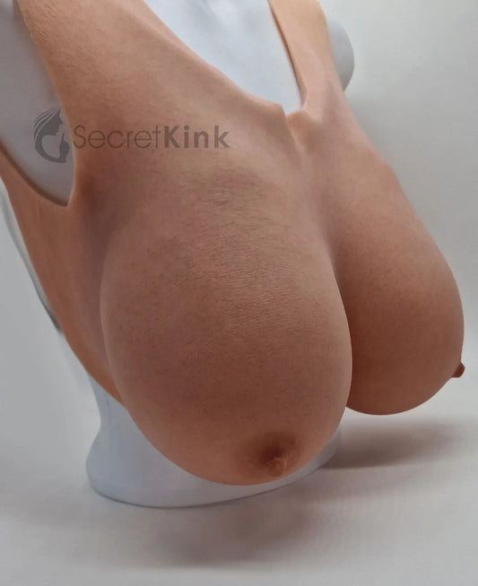 Premium Silicone Breastplate – Realistic Low-Cut Breast Forms
