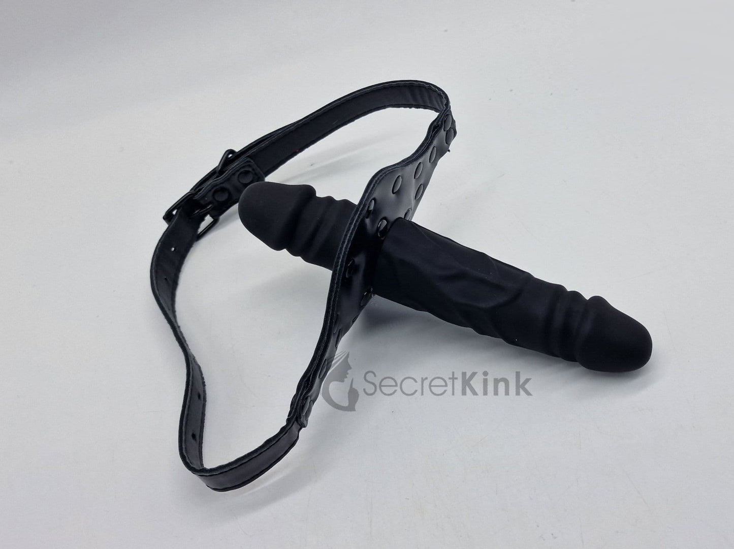 Silicone Face Strap-On Double Ended Dildo Gag