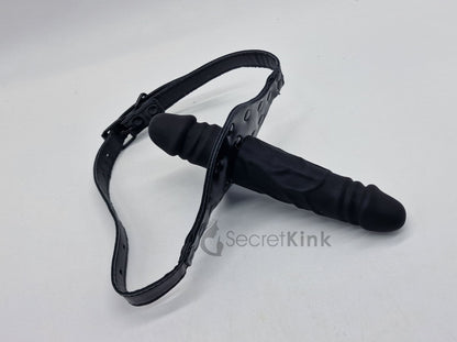 Silicone Face Strap-On Double Ended Dildo Gag