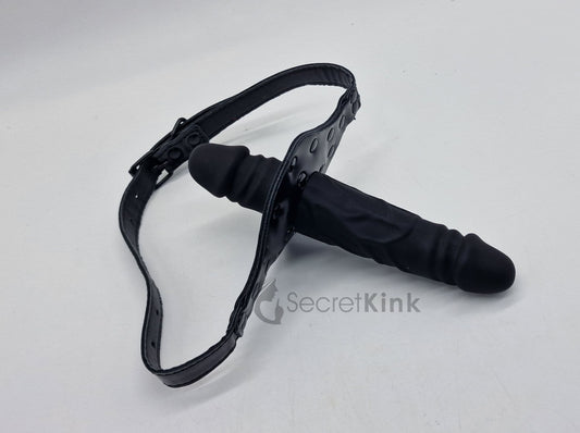 Silicone Face Strap-On Double Ended Dildo Gag