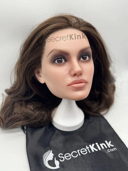 Ultra Realistic Female Silicone Sex Doll Head (Fair Skin-Tone) - Angelina