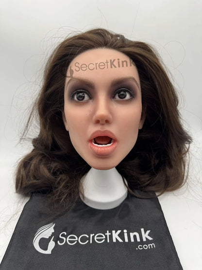 Ultra Realistic Female Silicone Sex Doll Head (Fair Skin-Tone) - Angelina